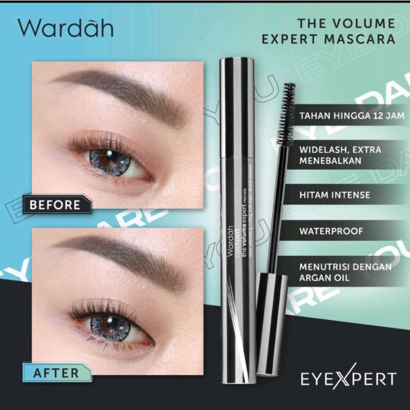 Wardah EyeXpert Volume Mascara / Mascara Waterproof / Mascara Wardah