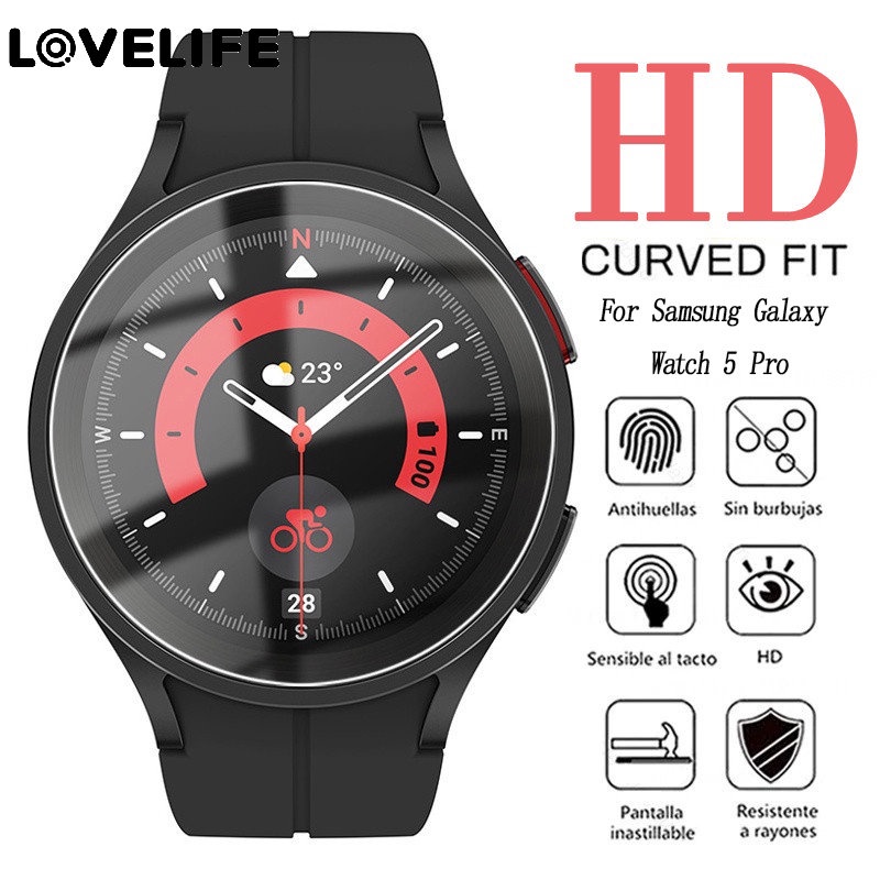 Pelindung Layar Tempered Glass HD Anti Gores Ultra Tipis Untuk Samsung Galaxy Watch 5 Pro