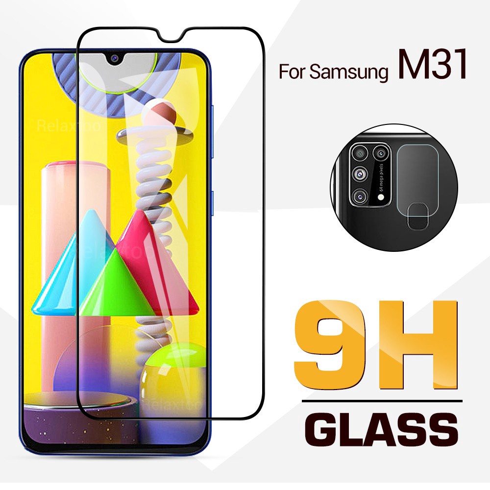 Pelindung Layar Tempered Glass Samsung Galaxy M31 M51 Paket 2 in 1