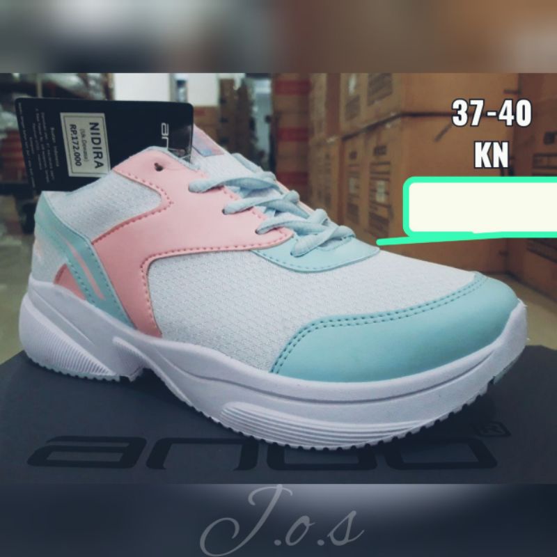 ANDO NIDIRA-- Sneakers Wanita motif putih Ando Original