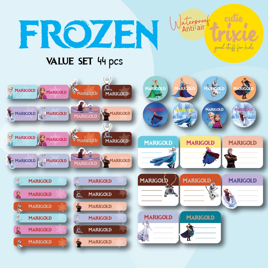 

Sticker Label Nama Anak FROZEN value set