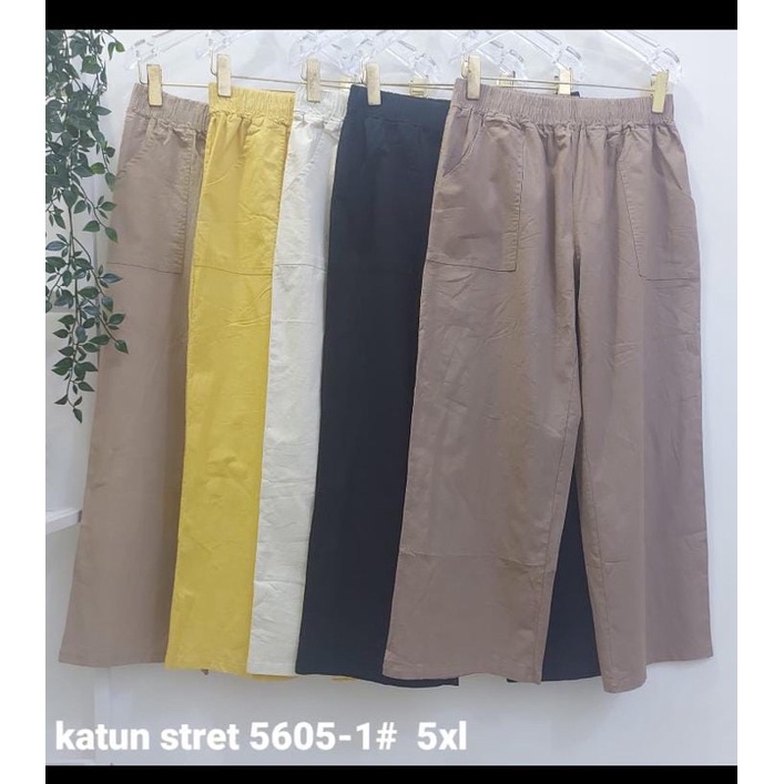 celana katun bangkok size 5XL &amp; 3XL celana kulot import