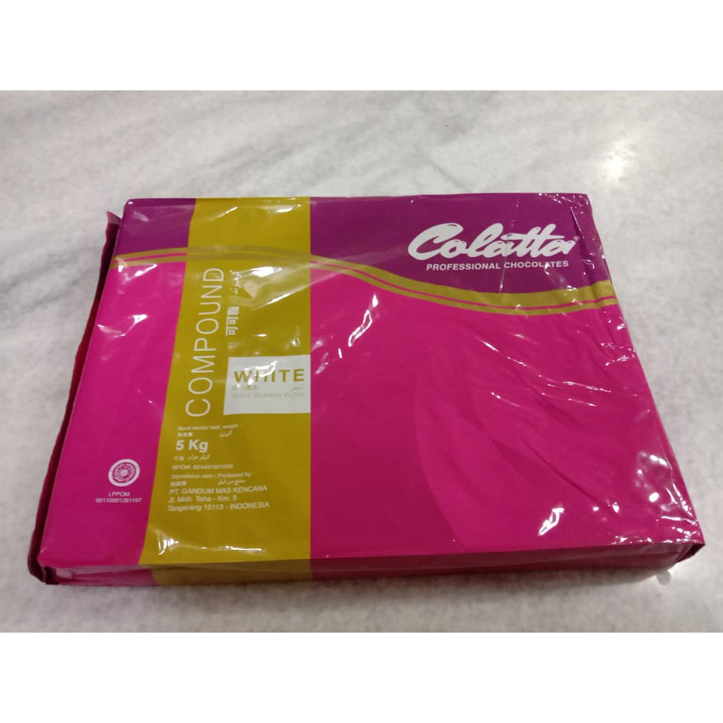 

collata white chocolate compound 5 kg coklat putih blok