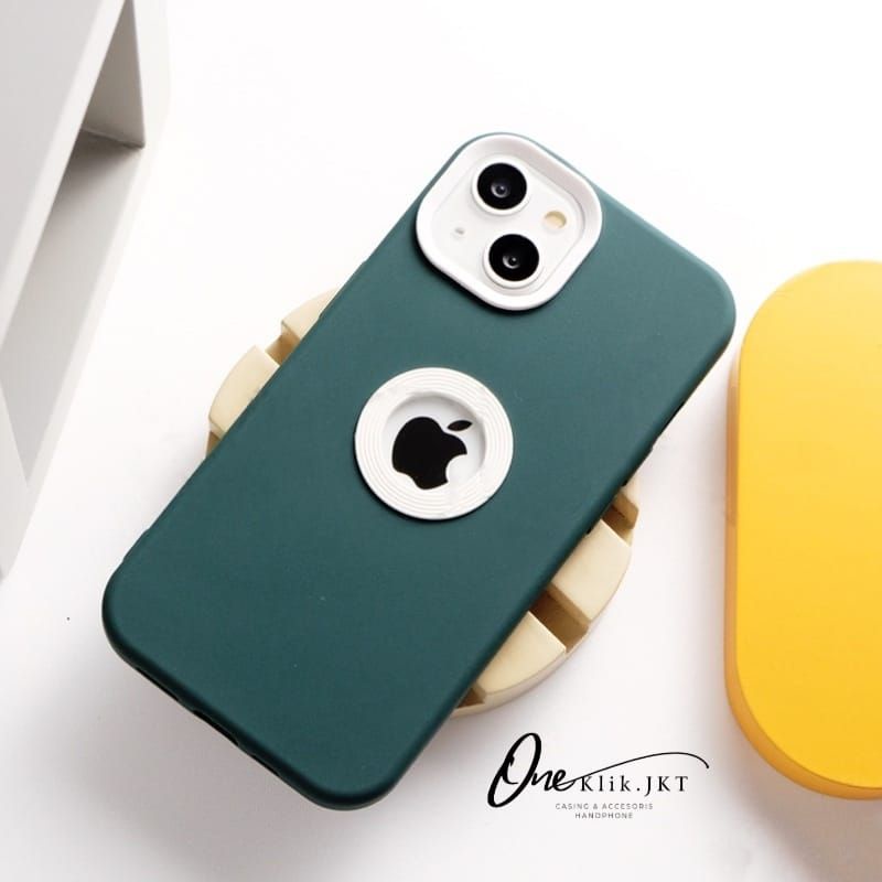 POP HYBRID DUAL COLOUR MIDNIGHT GREEN PROTECT SOFTCASE FOR iPHONE 7+ 8+ X XS XR XSMAX 11 12 13 PRO M