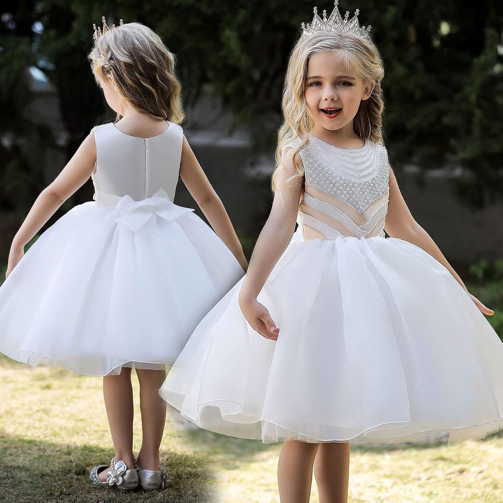 Gaun Mewah Anak Perempuan SUPER PREMIUM Kids Bridal Pearl