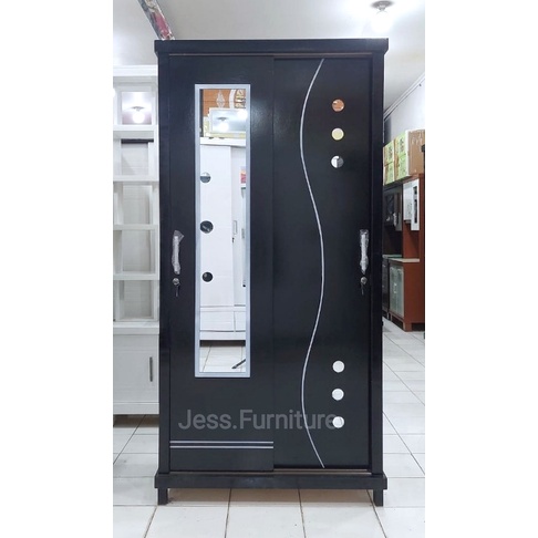 Lemari Baju 2Pintu Sliding , Lemari Pakaian GAMIS Minimalis , Lemari Pakaian GESER Minimalis , Lemar