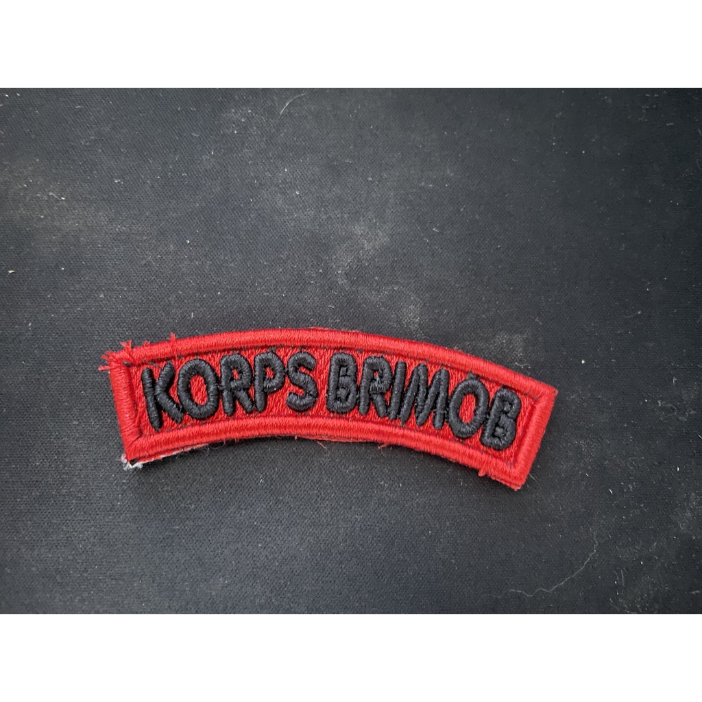 Badge Timbul Korps Brimob - Bet Brimob - Bordir Korps Brimob Timbul