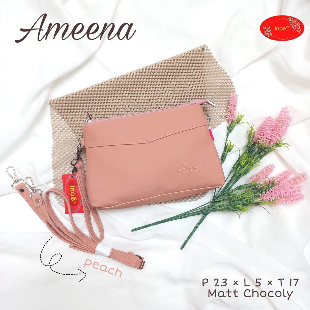Tas wanita selempang simple imut/tas hp/Ameena chocoly bag by Inoe