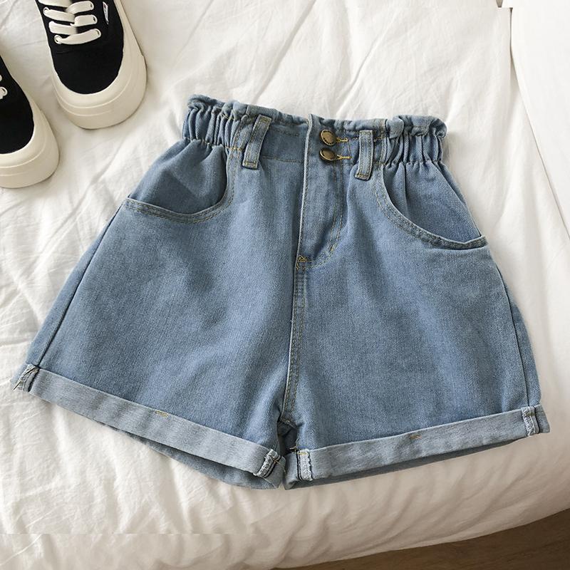 Celana jeans pendek korean style wanita hot pants jens kulot denim cewe jumbo melar jins highwaist shortpants stretch jens ootd