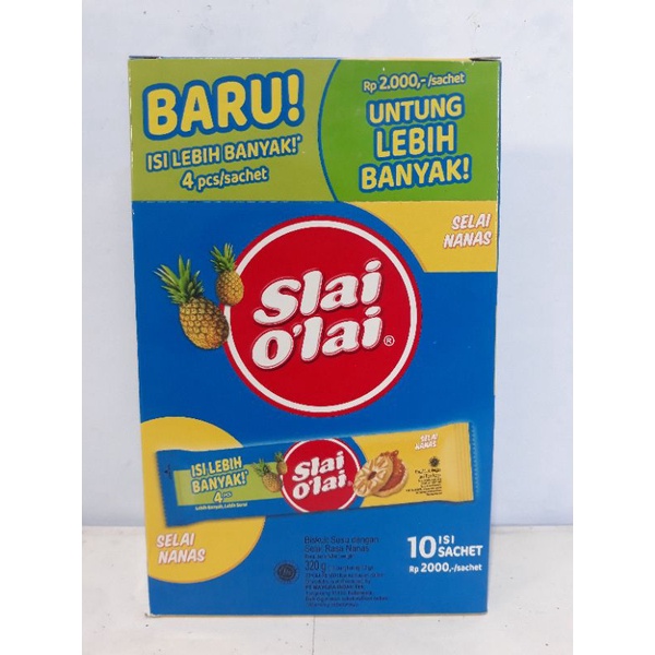 

Slai O'lai Box 32gr isi 10 Biskuit Selai Olai Snack Hampers Rembang