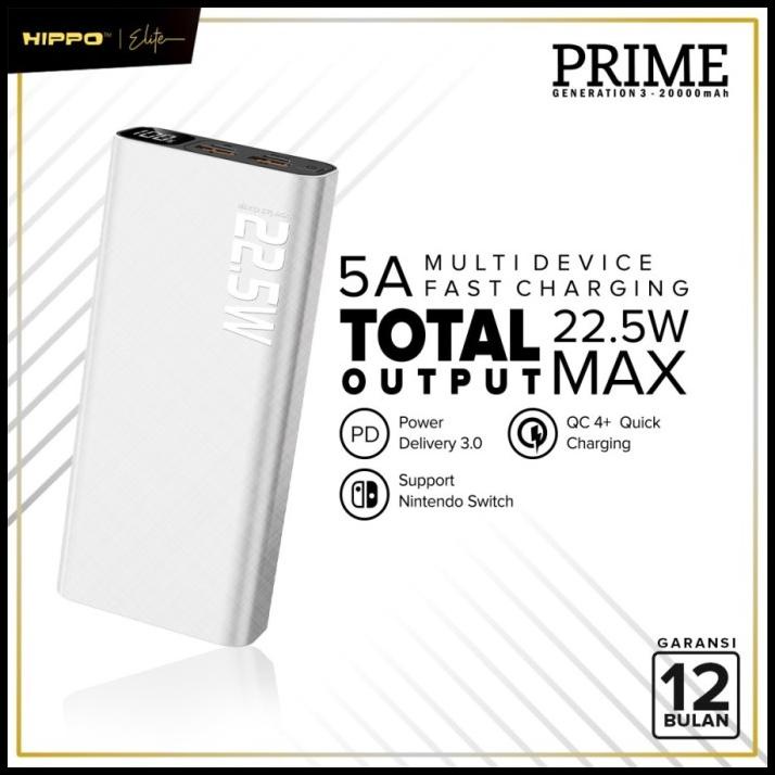 Hippo Elite Prime Gen 3 Power Bank 20000 Mah
