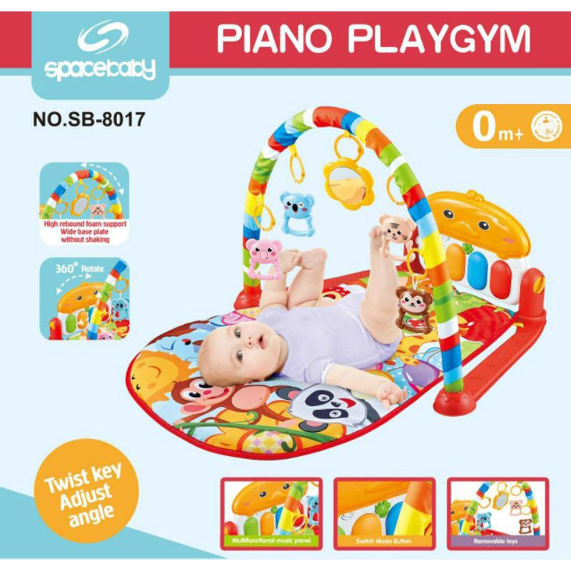 SIYA✨FREE BUBBLEWRAP SPACEBABY MASTELA PLAYMAT SET MUSIK BAYI PLAYGYM SPACE BABY SB 8011 8013 8017 8020 SB 8025 2IN1 PLAYGYM + WALKER MUSIC MATRAS MAINAN PIANO