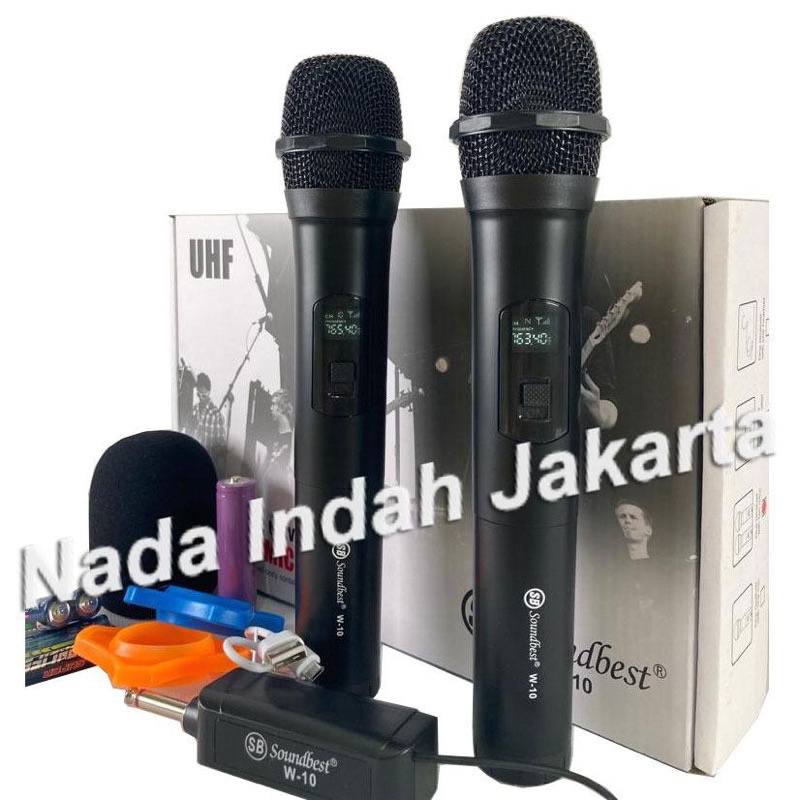 mic wirelles tanpa kabel SOUNDBEST W 10-soundbest w10