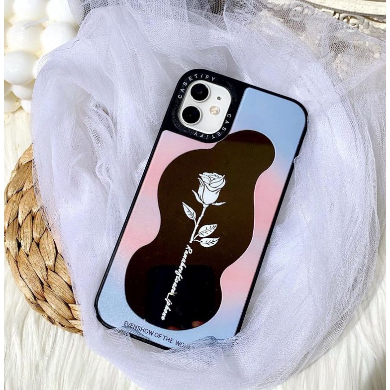CASETIFY MIRROR ROSE CASE TYPY FLOWERS F0R IPHONE 7/8 7+/8+ X/XS XR XSMAX 11 12 13 13 PROMAX 14 14 P