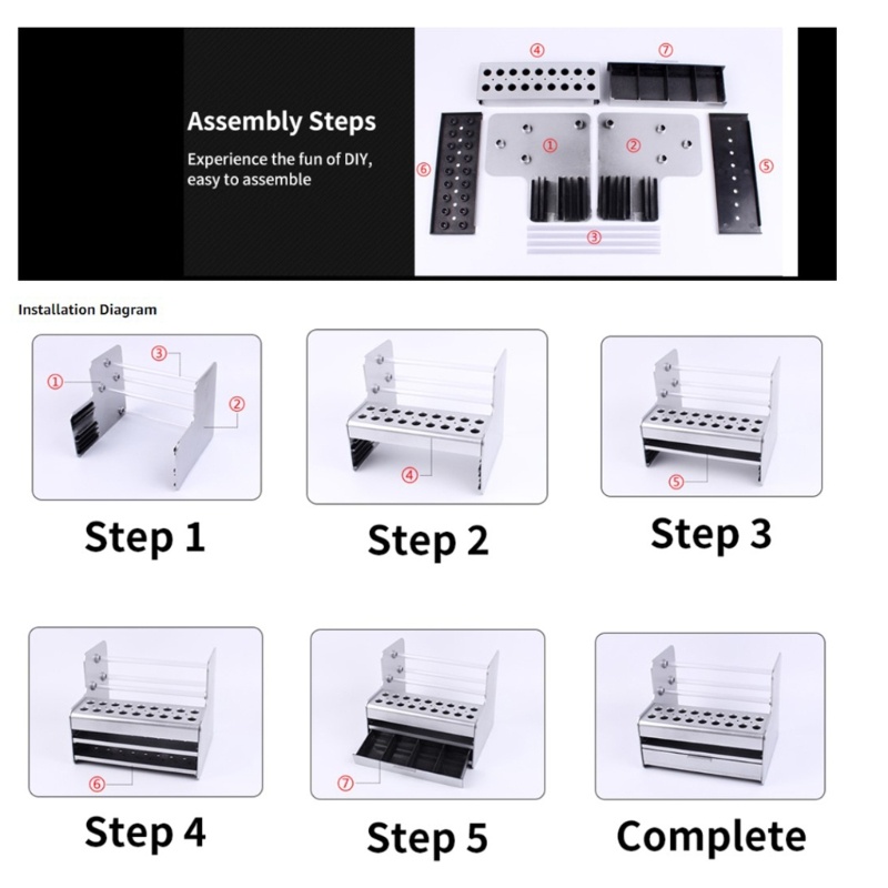 Zzz Rak Stand Organizer Multifungsi Holder Obeng / Pinset / Brush