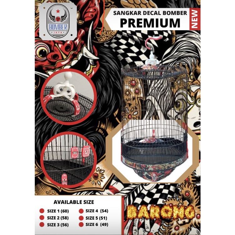 (READY STOCK) SANGKAR MURAI PVC DECAL PREMIUM BURUNG MURAI SANGKAR PVC