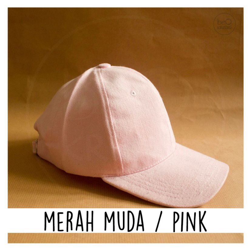 Topi baseball polos clip cakop besi bahan rapel tebal