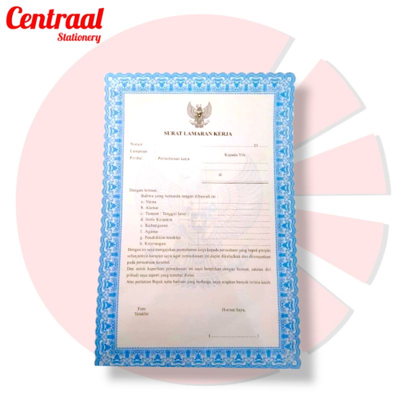 

Kertas Blanko Surat Lamaran Kerja