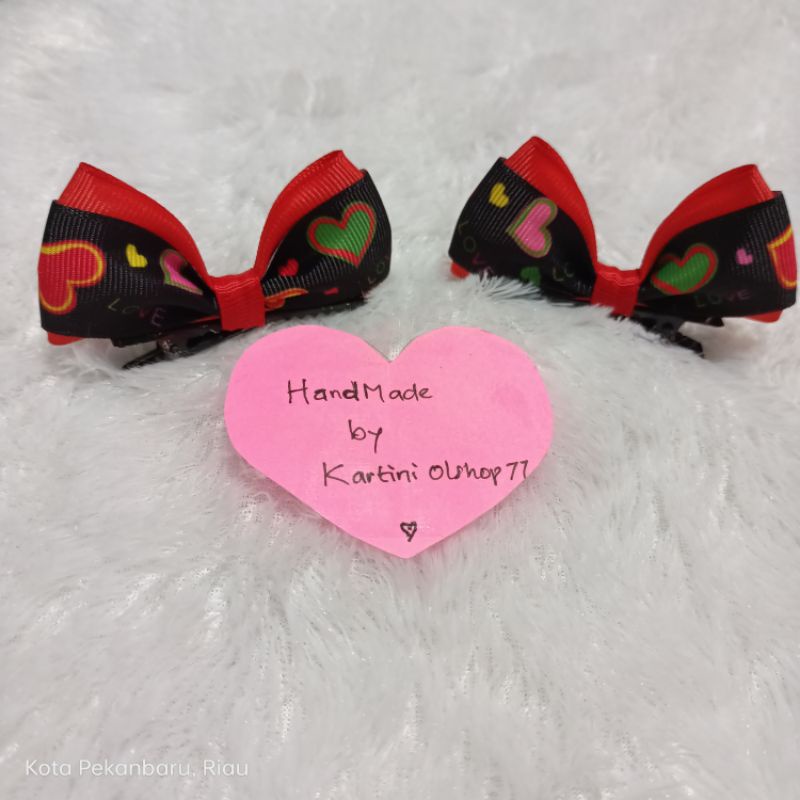 ✨ Terbaru ✨2pcs Jepit Rambut Anak Model Tegak Motif Love