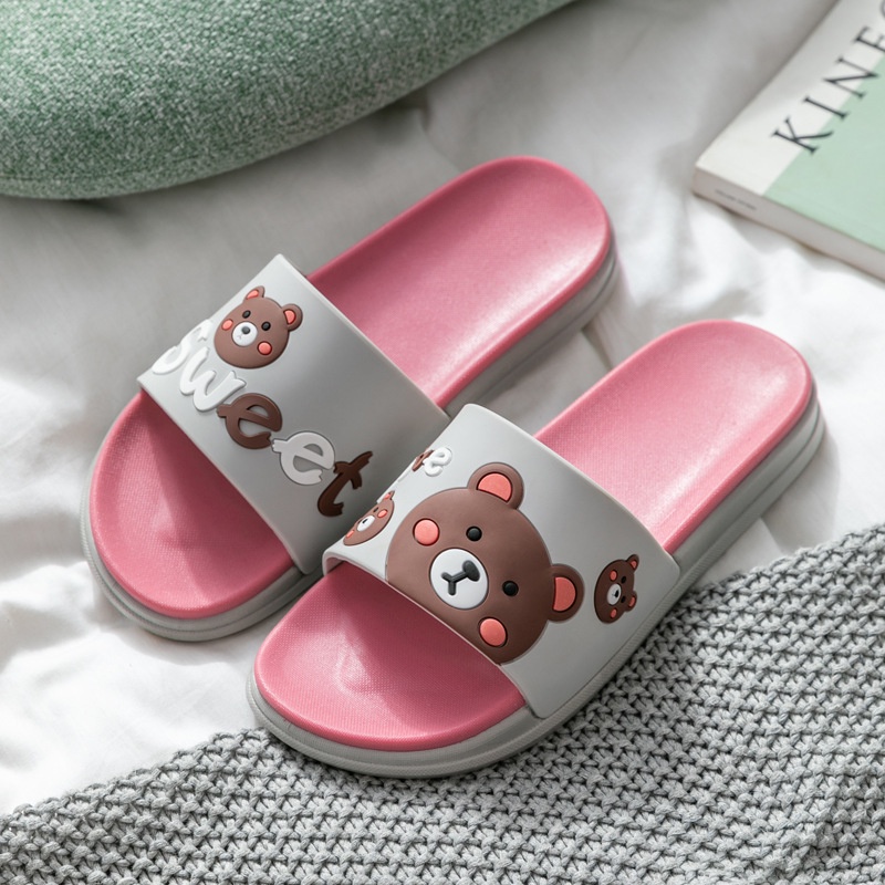 DS-A Sendal / Sandal Slop Wanita Eva Karakter Sweet Bear Imut 0815