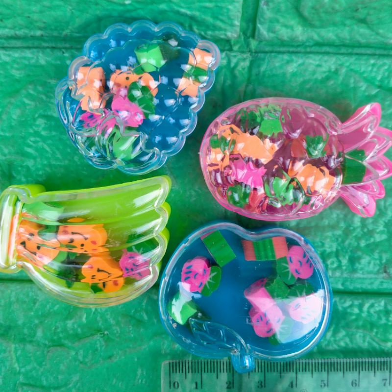 

Eraser Fancy Mini Penghapus Wadah Motif Buah Rumah Lucu Hapusan Kecil Grosir