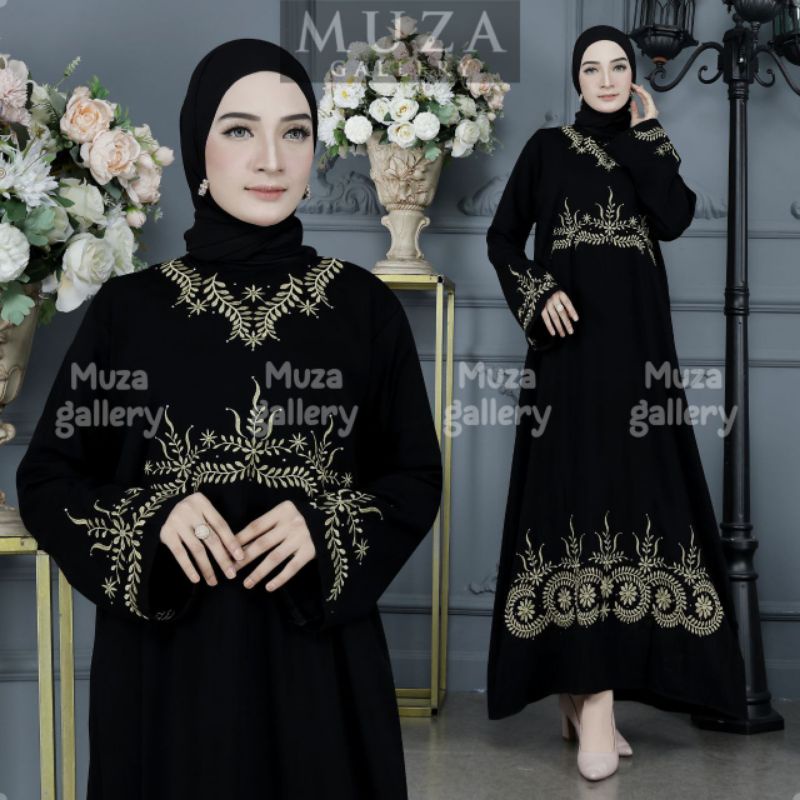 MUZA ABAYA SYARI ABAYA HITAM GAMIS HAWA 139