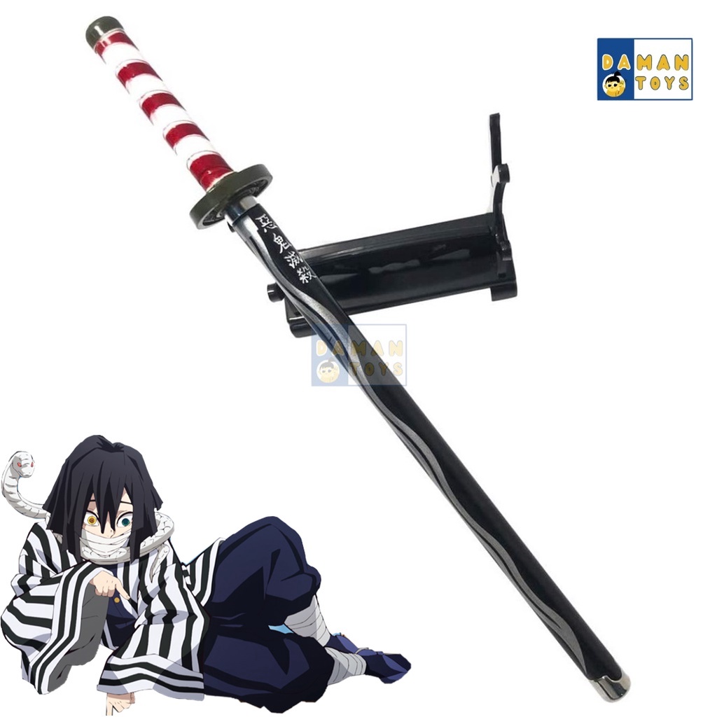 

BISA COD Pulpen pedang anime demon slayer karakter Obanai swordpen alat tulis kimetsu no yaiba panjang 20 cm material besi bonus stand pajangan dan refil nya