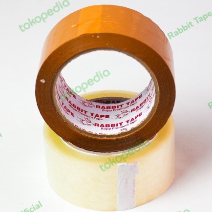 

Lakban Rabbit Jumbo Besar 100Yard 100 Yard 2 Inch 100M Meter 45mm Isolasi Tape Solasi Selotip Perekat Putih Bening Coklat Murah Grosir 1 Dus