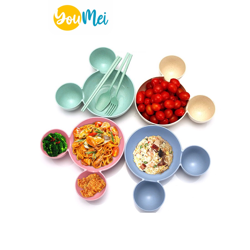 Mangkok Mickey 21 cm / Mangkok Makan Anak Karakter /  Mangkuk Makan Anak / Mangkok Makan Mickey / Mangkok Makan BPA Free - 1217