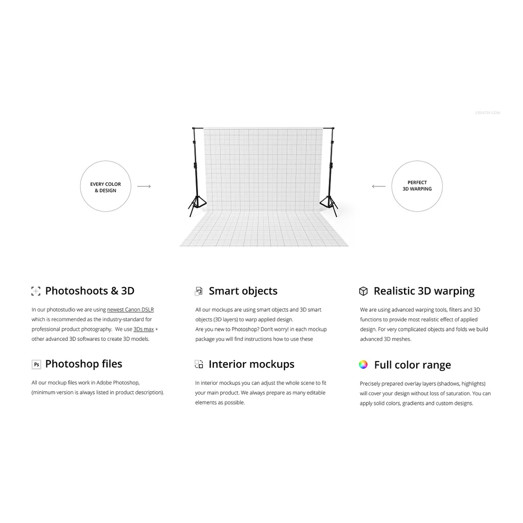 Photography Backdrop Mockup Set