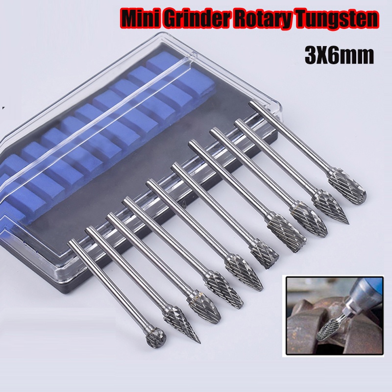 【COD+Dalam stok+Pengiriman Cepat】YUN-Mall 10 PCS Mata Bor HSS Kikir Ukir Kayu Mini Drill Grinder Mata Tuner Cun Set bor tuner porting 1 set murah / Mata Bor Tungsten Carbide Cone Spiral