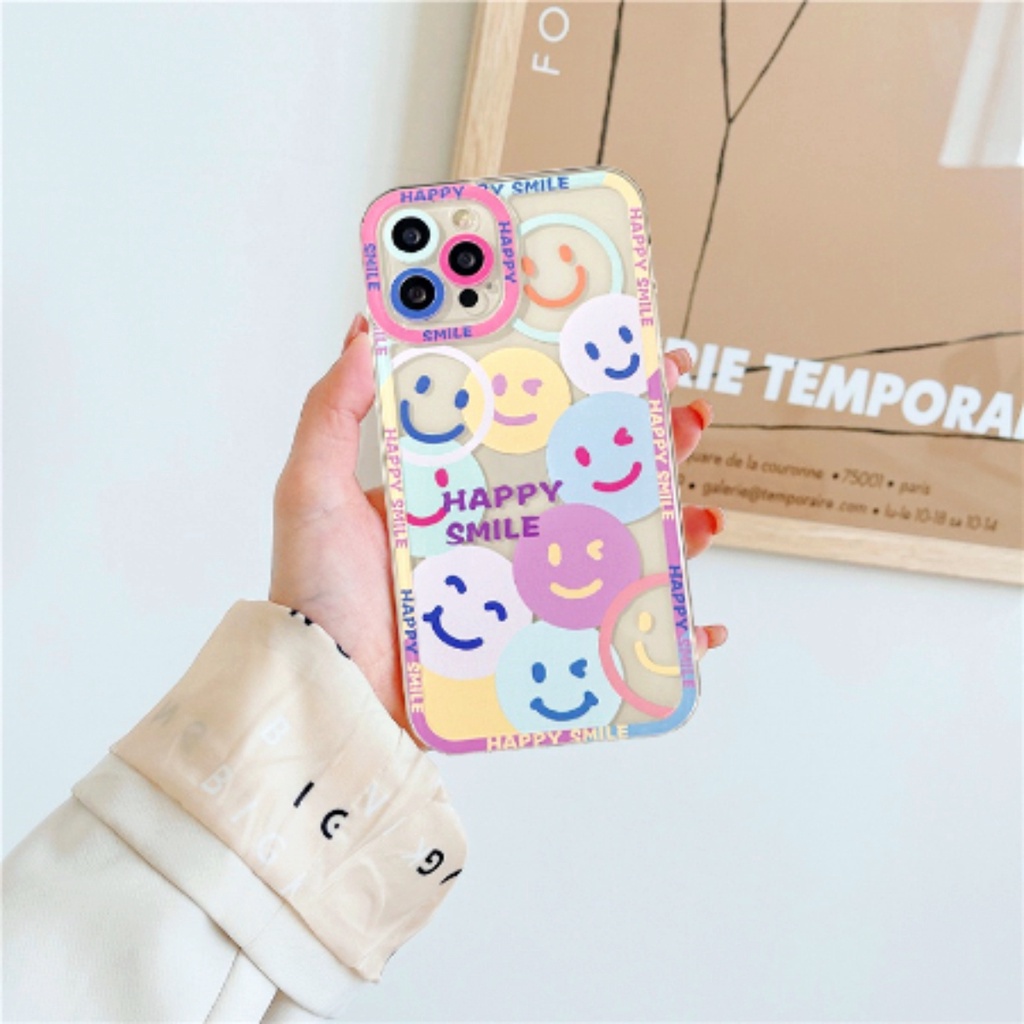 Casing Samsung A04S Case Cute Happy Smile Character Silicon Premium