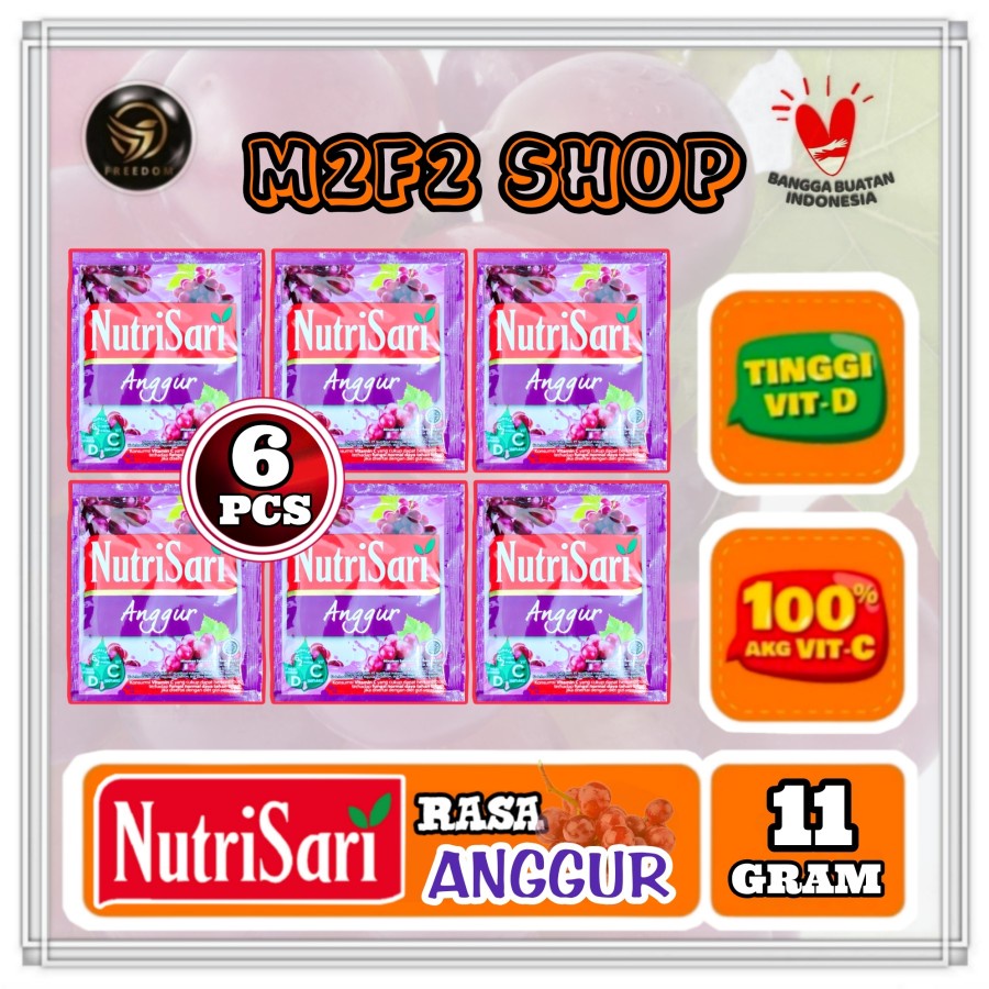 

NutriSari Minuman Serbuk Rasa Anggur Sachet - 11 gr (Kemasan 6 Pcs)