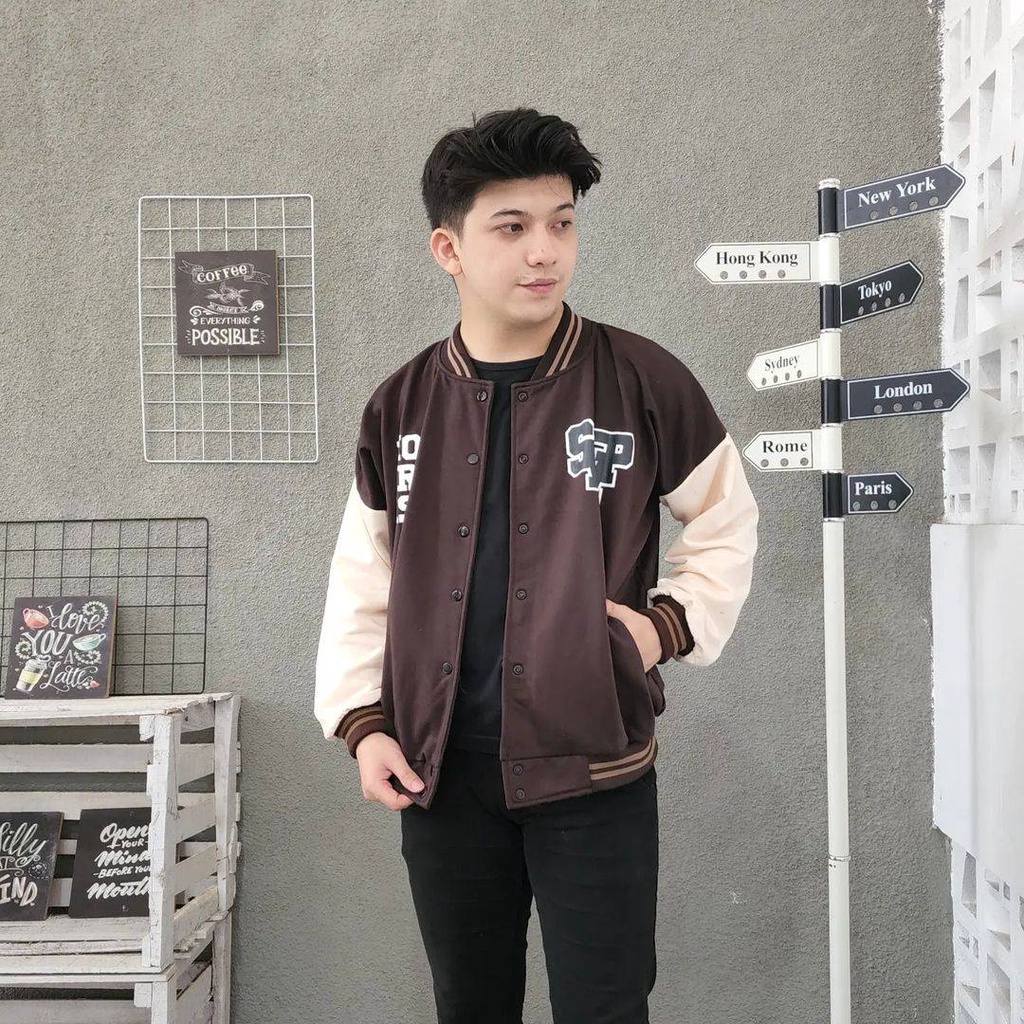 SWAP BASEBALL 2XL Sweater Jacket Varsity Baseball Oversize Big Size Atasan Pria Korean Style Kasual OOTD