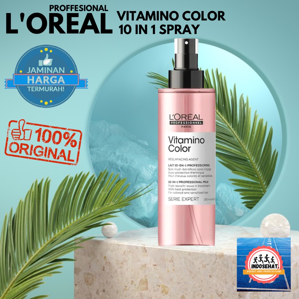 LOREAL Serie Expert Vitamino Color 10 in 1 Spray - Perawatan Pelembut Penghalus Rambut Berwarna 190 ml