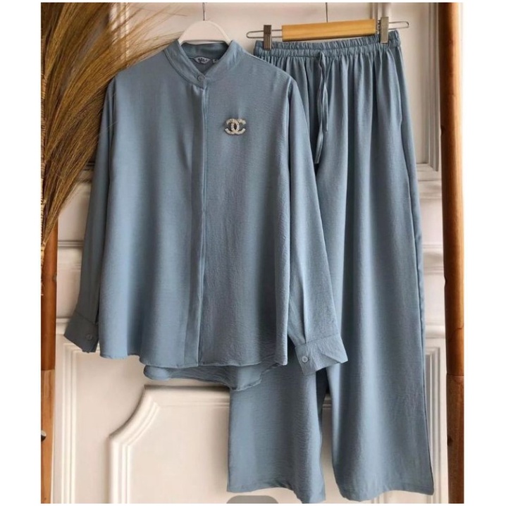 ONE SET CRINGKEL / ONE SET WANITA / ONE SET HANNA / ONE SET CRINKEL WANITA / setelan Crinkel /one set crinkel /daily one set/setelan wanita /stelan wanita crinkel