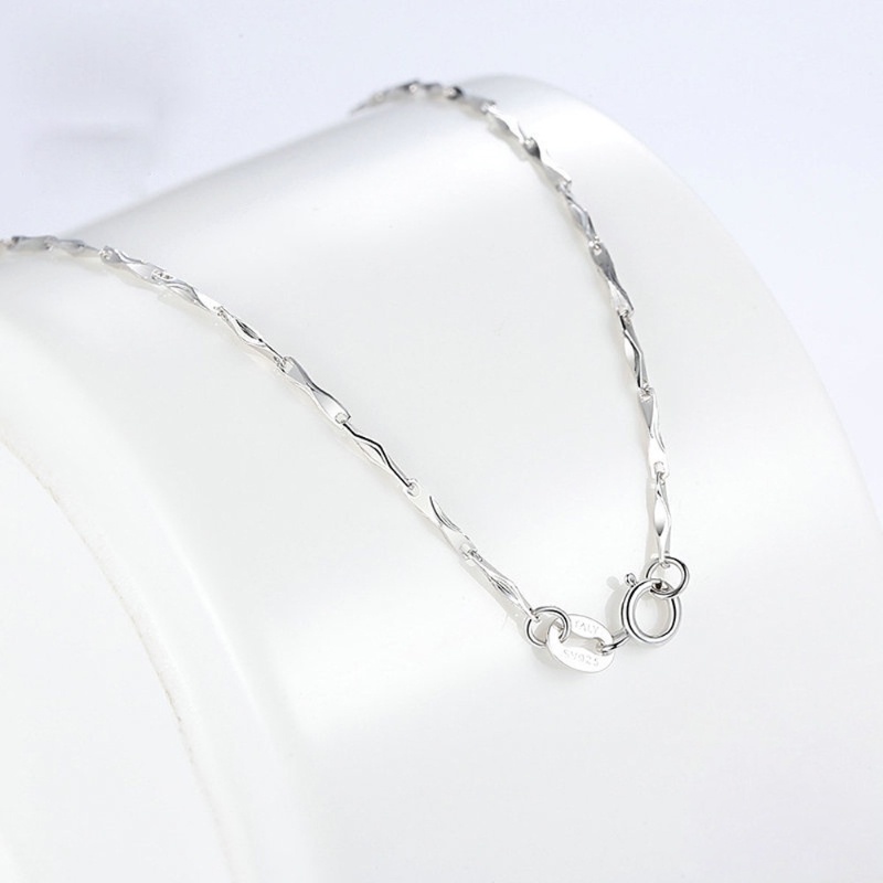 Kalung Rantai Choker Panjang Bahan sterling silver 925 100% 10 Gaya Ukuran 50-60cm