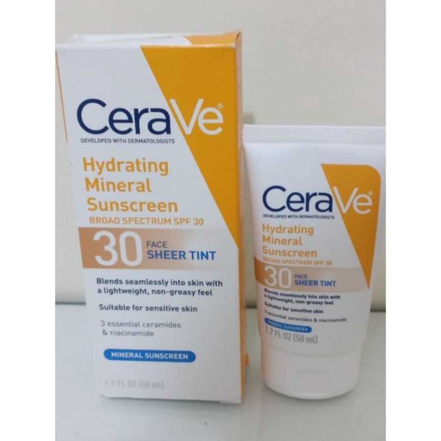 CERAVE TINTED SUNSCREEN WITH SPF 30 HYDRATING MINERAL SUNSCREEN