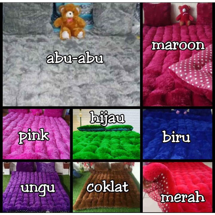 PROMO BAYAR DITEMPAT/COD/kasur bulu cimol kasur gender fre bantal 2 tebel 8cm/REAL SEMUA UKURAN/SING