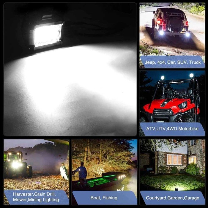 LAMPU CREE SOROT TEMBAK OFFROAD 72 WATT WORKLIGHT 24 TITIK