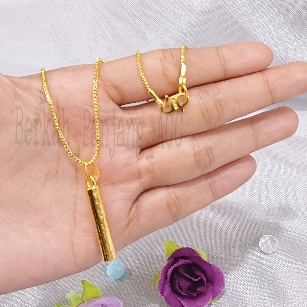 SET DEWASA KRONCONG KOTAK BAMBU perhiasan super berkelas fashion korea anti karat dan anti luntur