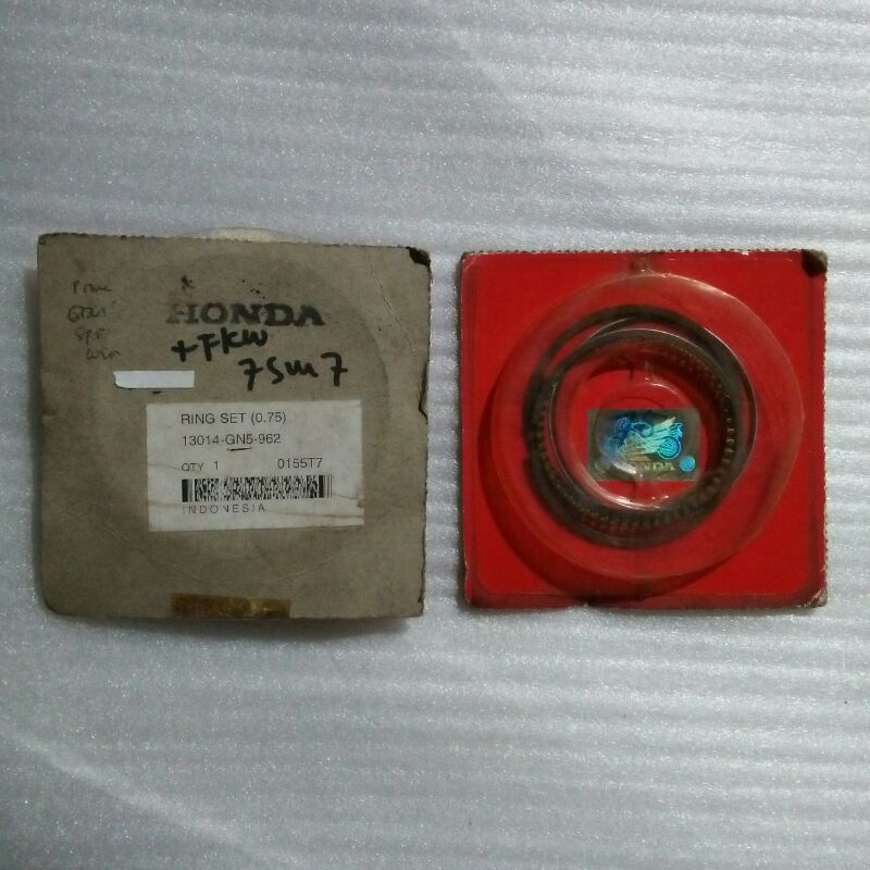 ring piston ring seker seher Honda Grand Supra Prima Win oversize 0.75 original kode part 13014 GN5 