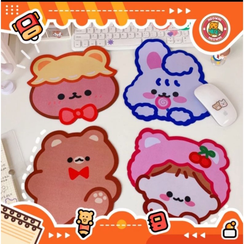 Korean Kawaii MousePad Karakter kartun cute. Mousepad lucu