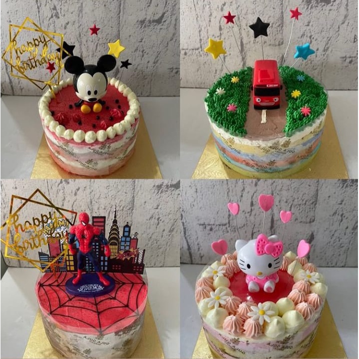 Jual Toy Naked Kue Ulang Tahun Enak Murah Premium Spiderman Tayo Hello