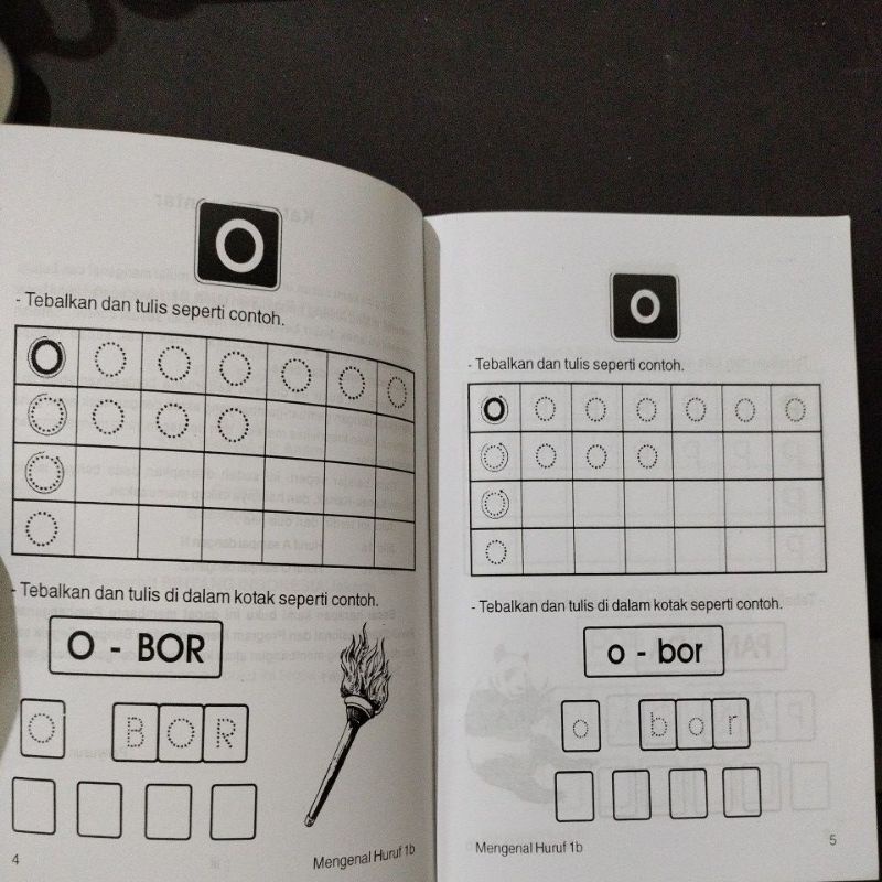 buku huruf besar &amp; kecil 1a dan 1b 32 halaman (15x24cm)