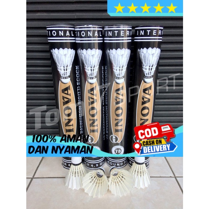 (COD) Shuttlecock INOVA BLACK (Professional Kok Kualitas Impor)