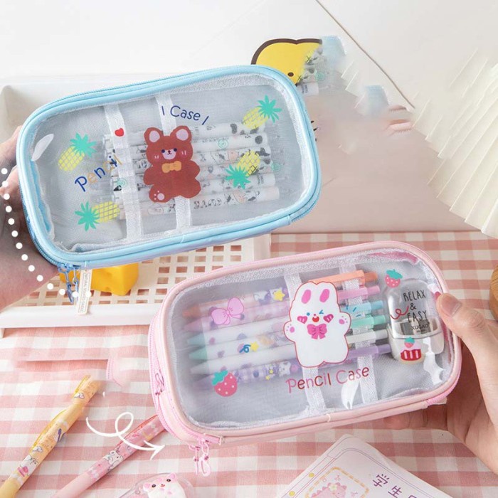 

Online Murah Shop Pouch Tempat Penyimpanan Alat Sekolah / Tas Serbaguna Minimalis Pensil Case