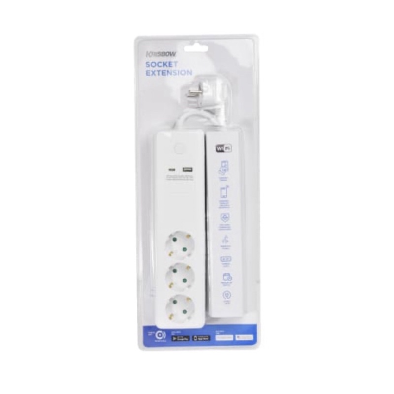 KRISBOW STOP KONTAK WIFI 3 SOKET/ACE EXTENTION SOCKET WIFI 3 OUTLET+USB+TYPE C/ACE KABEL ROLL/ACE KABEL EXTENSION/ACE KABEL TRAVELING/ACE TRAVEL ADAPTOR/ACE KABEL STOP KONTAK WIFI KRISBOW