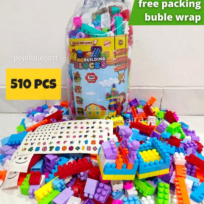Mainan Block Lego 510 Pcs Blok Susun Anak Balok Edukasi Edukatif