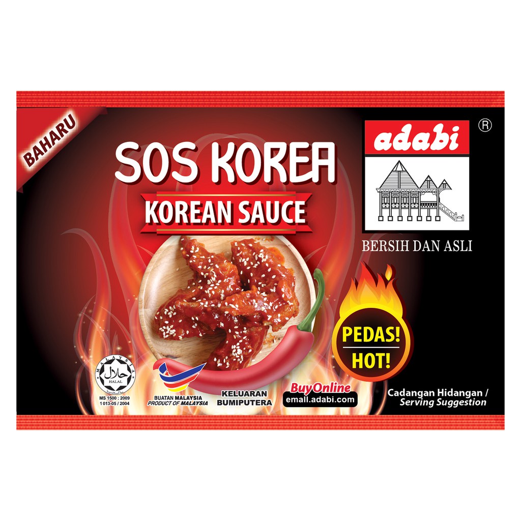 

Adabi Korean Sauce Hot Spicy Korean Suace Saus Ayam Goreng Pedas Korean Fried Chicken Sauce